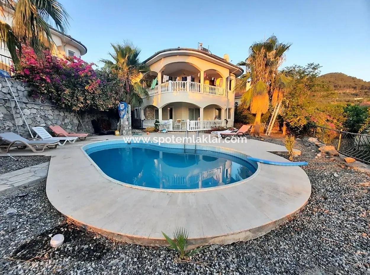 Freistehende Villa Mit Vollem Blick Auf Die Natur Schwimmbad Zum Verkauf In Dalaman Gürköy