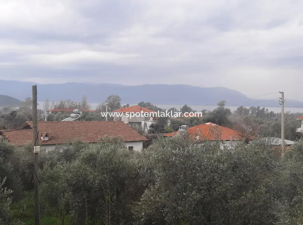 Villa Mit 200 M2 Seeblick Auf 1700 M2 Grundstück In Köyceğiz Zeytinalan Steht Zum Verkauf