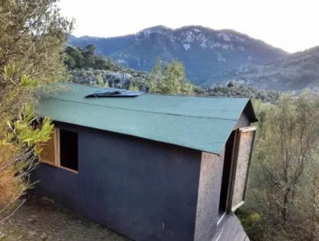 Mugla Dalyan Gokbel 1700 M2 Freistehendes Land Und Bungalow Mit Blick Auf Die Natur