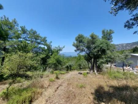 Mugla Gökbelde See- Und Meerblick 1000M2 Land Zum Verkauf