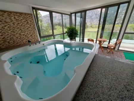 5 In 1 Luxury Triplex Villa With Jacuzzi For Sale In Mugla Ortaca Dalyan