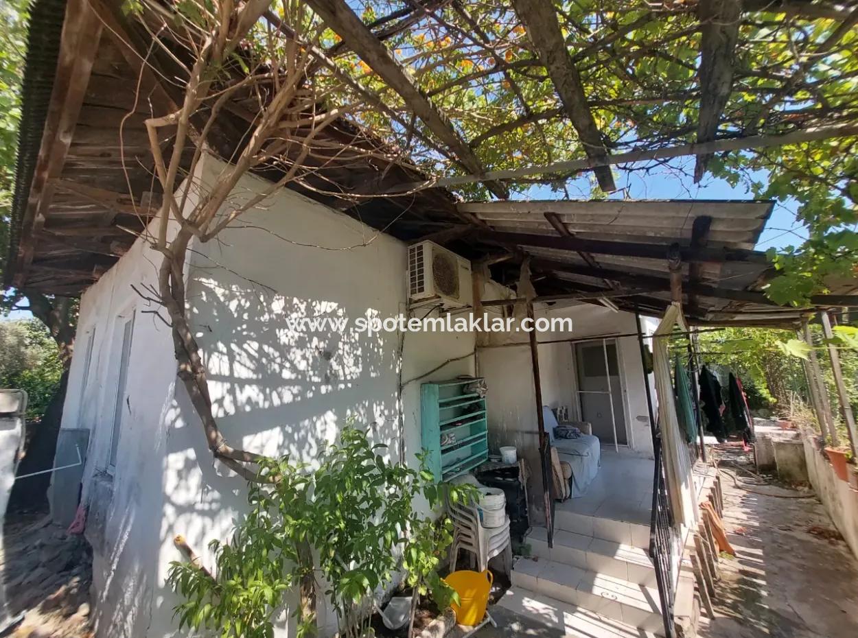 Muğla Köyceğiz Gülpınar’da Göl Yakını Bahçeli Kargir Köy Evi Satılık